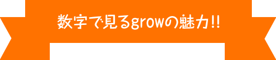 数字で見るgrowの魅力!!