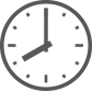 時計8:00です