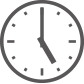 時計17:00です