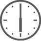 時計18:00です