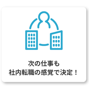 次の仕事も社内転職の感覚で決定！
